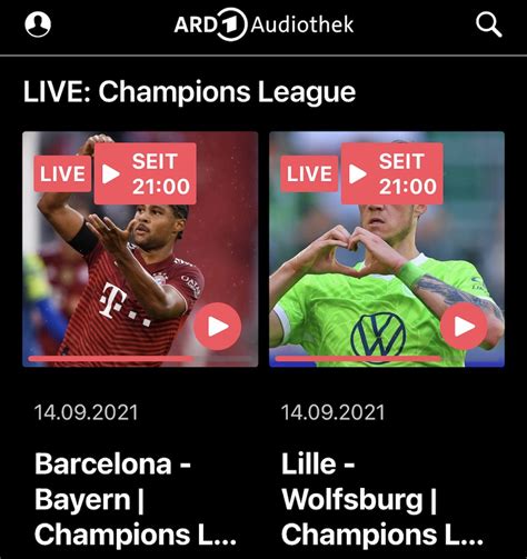 sportschau radio live champions league